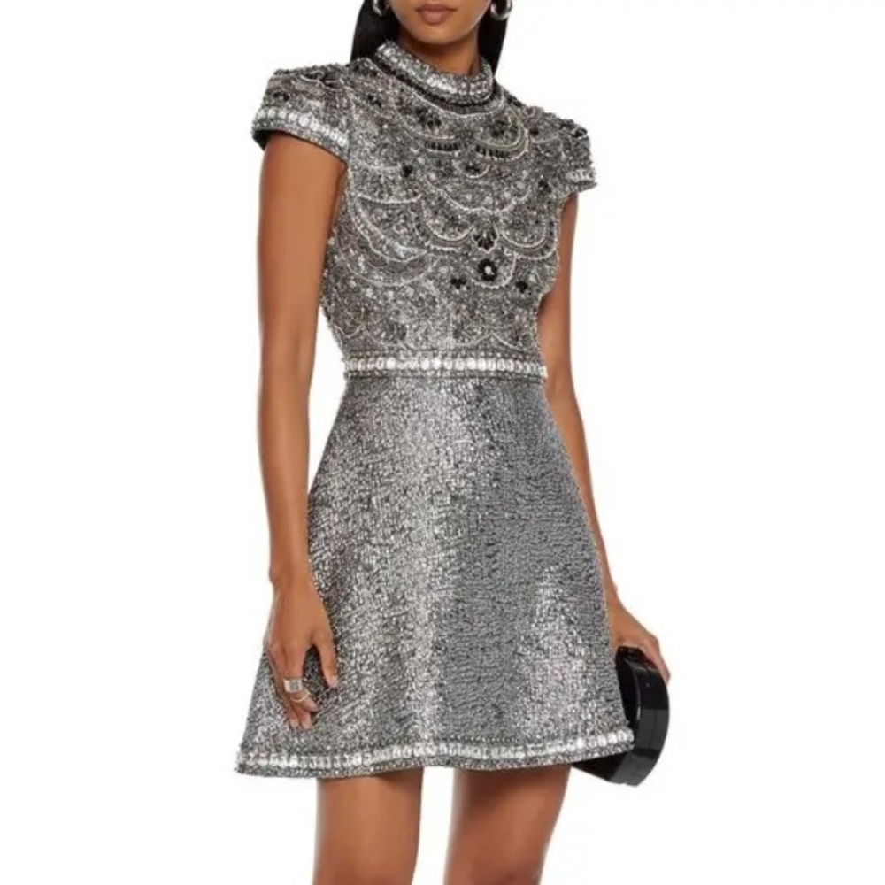 Alice + Olivia Women Floretta Embellished Metallic